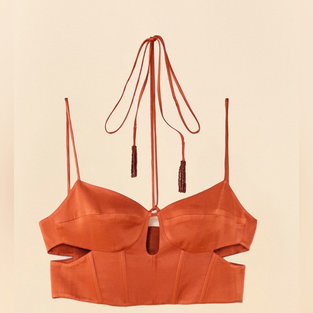 FARM Rio Orange Crop Top - Picture 8 of 8
